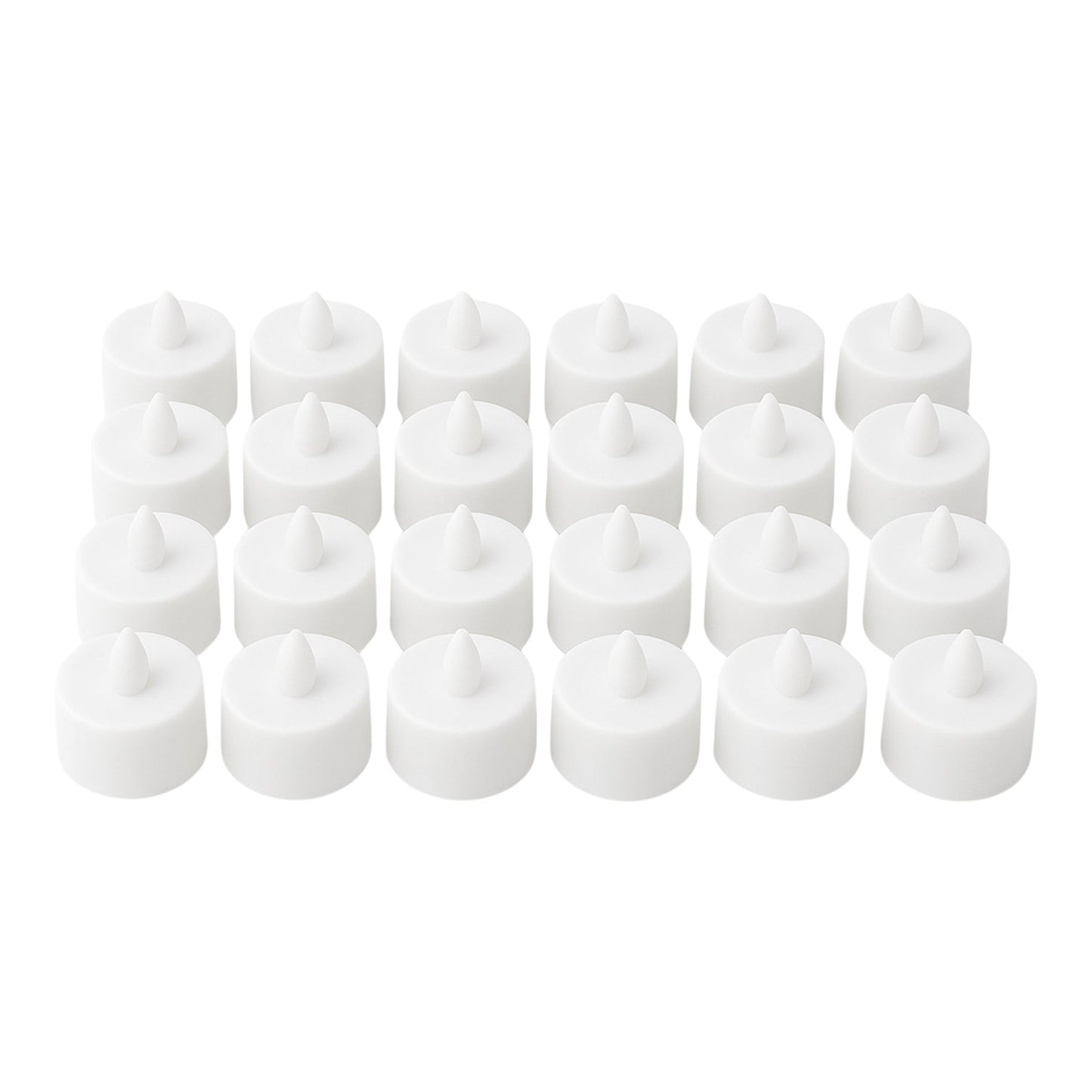 Flameless LED Tealights, Smokeless Plastic Decorative Candles - Led Tea Light Candle For Home Decoration, Diwali (Pack Of 24)